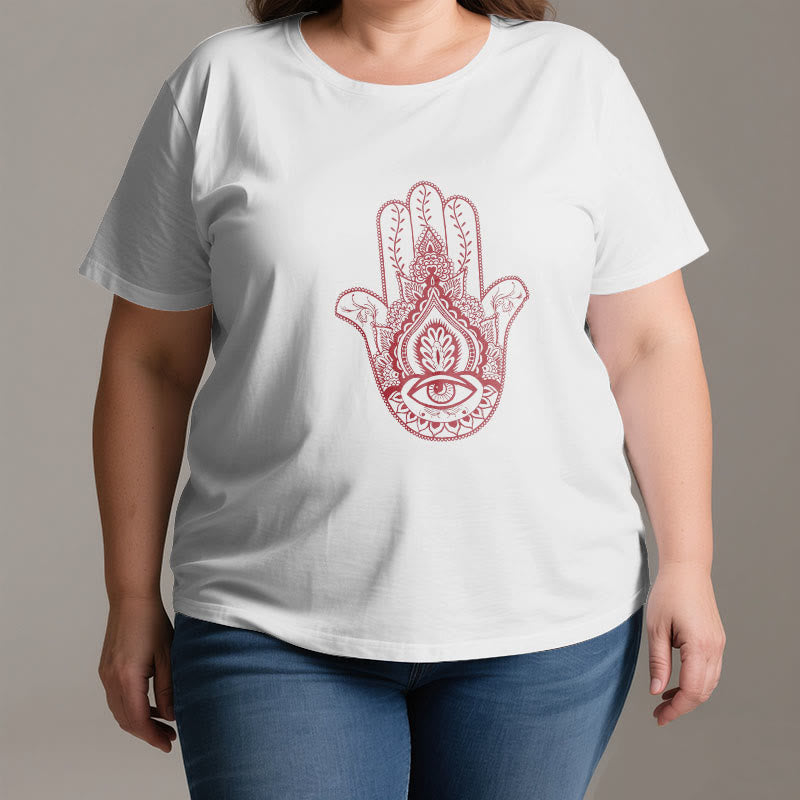 Olivenorma Weiches Hamsa-Baumwoll-T-Shirt