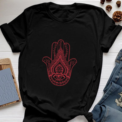 Olivenorma Weiches Hamsa-Baumwoll-T-Shirt