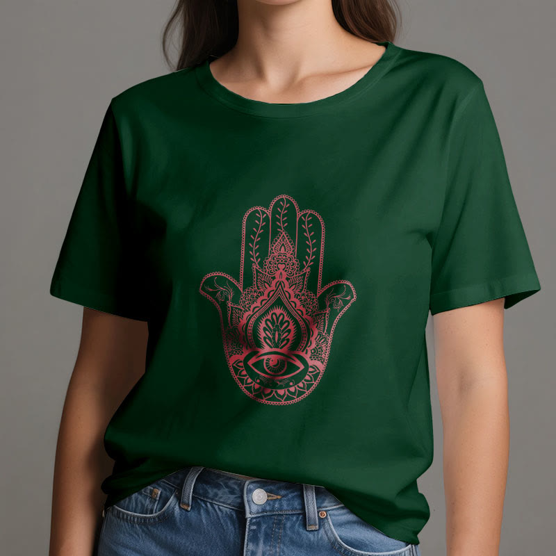 Olivenorma Weiches Hamsa-Baumwoll-T-Shirt