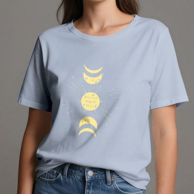 Olivenorma Mondphasen Yoga Baumwoll-T-Shirt