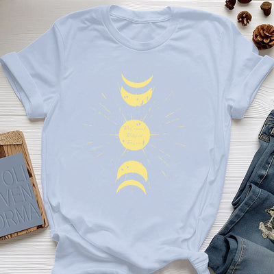 Olivenorma Mondphasen Yoga Baumwoll-T-Shirt