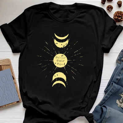 Olivenorma Mondphasen Yoga Baumwoll-T-Shirt