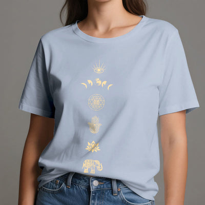 Olivenorma Chakren Spirituelles Lotus Yoga T-Shirt