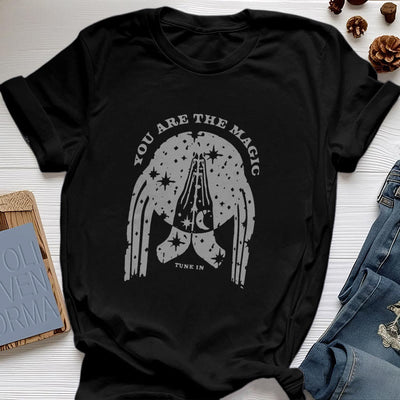 Olivenorma Yoga Boxy T-Shirt "Tune in You Are The Mageic"