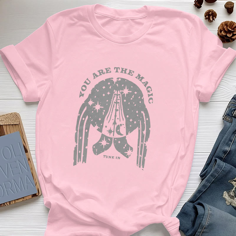 Olivenorma Yoga Boxy T-Shirt "Tune in You Are The Mageic"