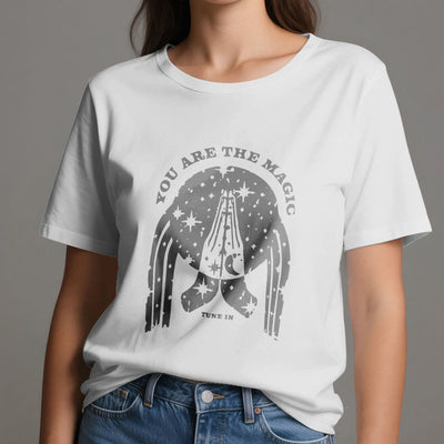 Olivenorma Yoga Boxy T-Shirt "Tune in You Are The Mageic"