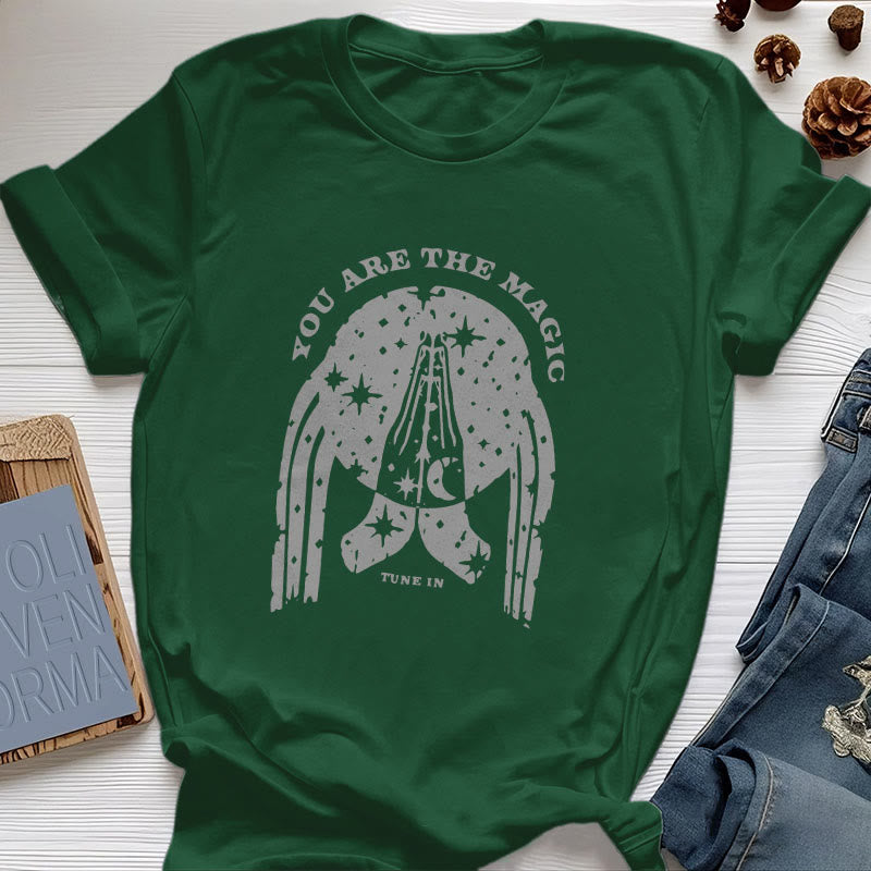 Olivenorma Yoga Boxy T-Shirt "Tune in You Are The Mageic"