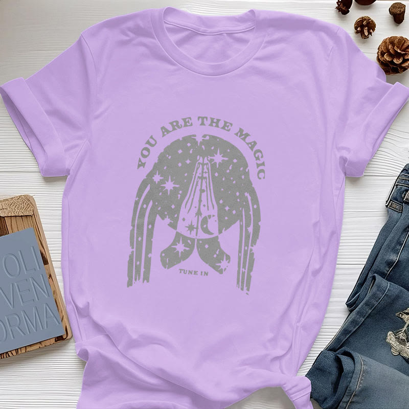 Olivenorma Yoga Boxy T-Shirt "Tune in You Are The Mageic"