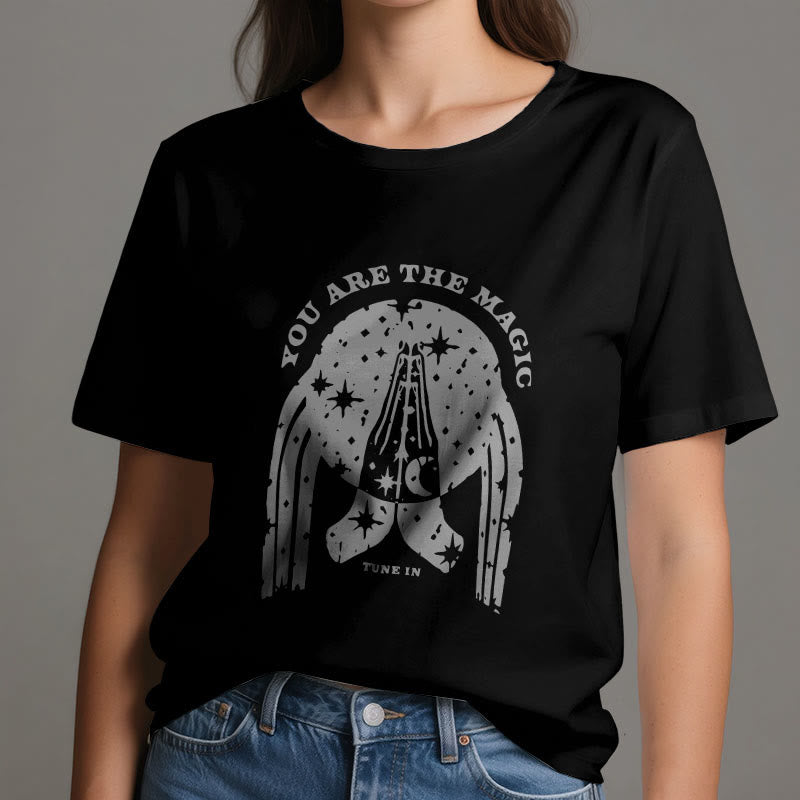 Olivenorma Yoga Boxy T-Shirt "Tune in You Are The Mageic"