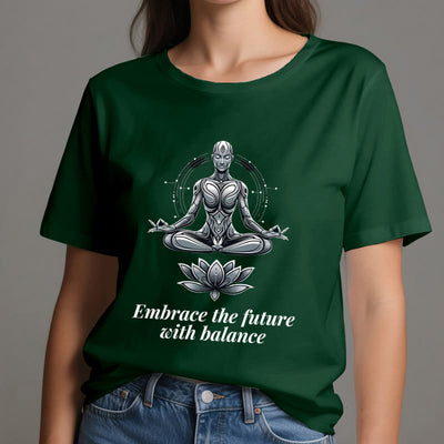 Olivenorma "UMARME DIE ZUKUNFT MIT BALANCE" Lotus Spirituelles T-Shirt - image 21