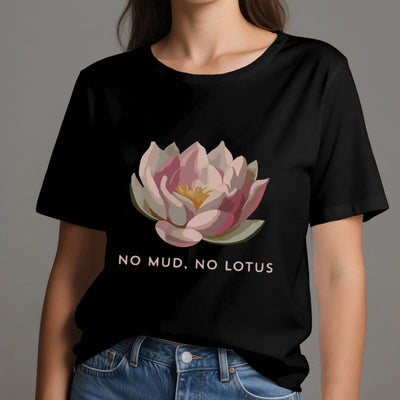 Olivenorma "KEIN SCHLAMM, KEIN LOTUS" Yoga-T-Shirt aus Baumwolle - image 2