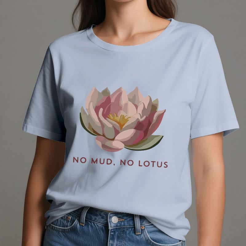Olivenorma "KEIN SCHLAMM, KEIN LOTUS" Yoga-T-Shirt aus Baumwolle - image 13