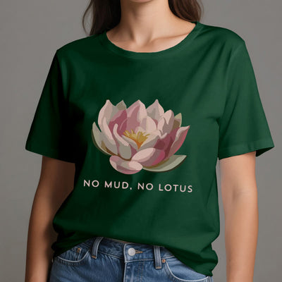 Olivenorma "KEIN SCHLAMM, KEIN LOTUS" Yoga-T-Shirt aus Baumwolle - image 21