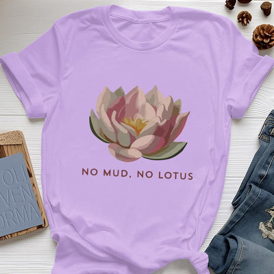 Olivenorma "KEIN SCHLAMM, KEIN LOTUS" Yoga-T-Shirt aus Baumwolle - Lila - 2XL - image 16