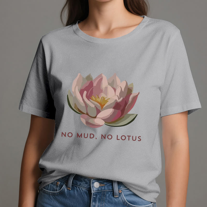 Olivenorma "KEIN SCHLAMM, KEIN LOTUS" Yoga-T-Shirt aus Baumwolle - image 9