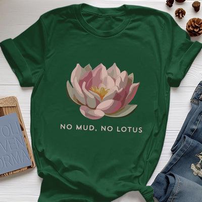 Olivenorma "KEIN SCHLAMM, KEIN LOTUS" Yoga-T-Shirt aus Baumwolle - Dunkelgrün - 2XL - image 20