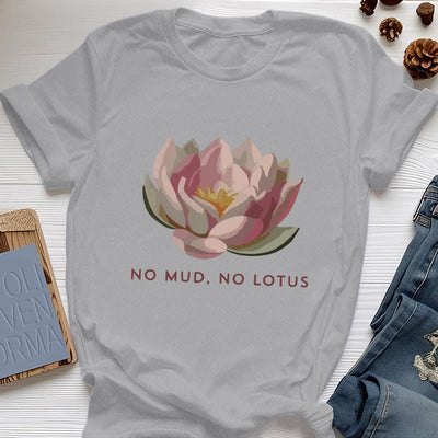 Olivenorma "KEIN SCHLAMM, KEIN LOTUS" Yoga-T-Shirt aus Baumwolle - Grau - 2XL - image 8