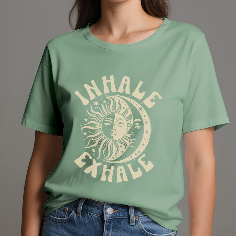 Olivenorma "INHALE EXHALE" Sonne & Mond Spirituelles T-Shirt - image 19