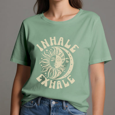 Olivenorma "INHALE EXHALE" Sonne & Mond Spirituelles T-Shirt - image 19