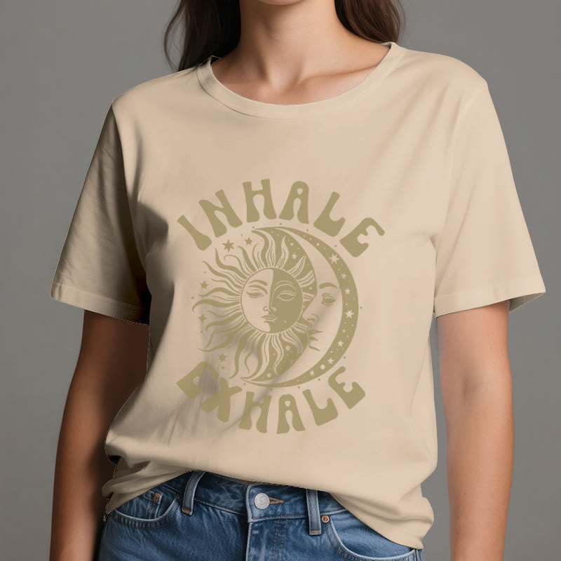 Olivenorma "INHALE EXHALE" Sonne & Mond Spirituelles T-Shirt - image 11