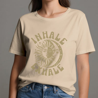 Olivenorma "INHALE EXHALE" Sonne & Mond Spirituelles T-Shirt - image 11