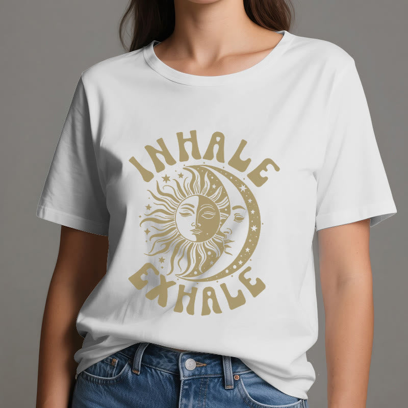 Olivenorma "INHALE EXHALE" Sonne & Mond Spirituelles T-Shirt - image 7