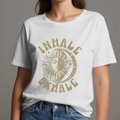 Olivenorma "INHALE EXHALE" Sonne & Mond Spirituelles T-Shirt - image 7