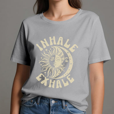 Olivenorma "INHALE EXHALE" Sonne & Mond Spirituelles T-Shirt - image 2