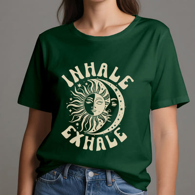 Olivenorma "INHALE EXHALE" Sonne & Mond Spirituelles T-Shirt - image 21