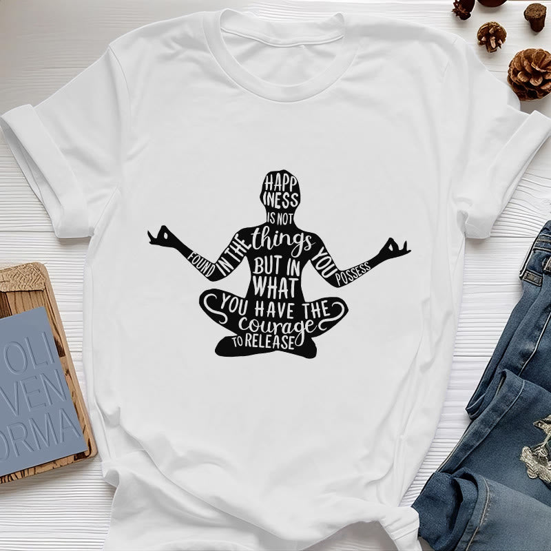 Olivenorma Meditation Tee Baumwolle Spirituelles Yoga T-Shirt - Weiß - 2XL - image 6