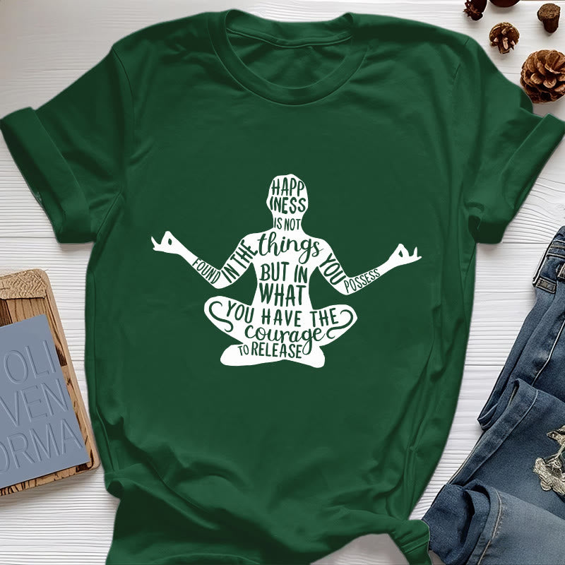 Olivenorma Meditation Tee Baumwolle Spirituelles Yoga T-Shirt - Dunkelgrün - 2XL - image 20