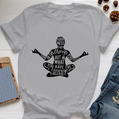 Olivenorma Meditation Tee Baumwolle Spirituelles Yoga T-Shirt - Grau - 2XL - image 10