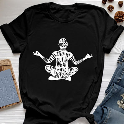 Olivenorma Meditation Tee Baumwolle Spirituelles Yoga T-Shirt - Schwarz - 2XL - image 8