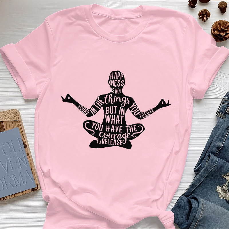 Olivenorma Meditation Tee Baumwolle Spirituelles Yoga T-Shirt - Rosa - 2XL - image 14