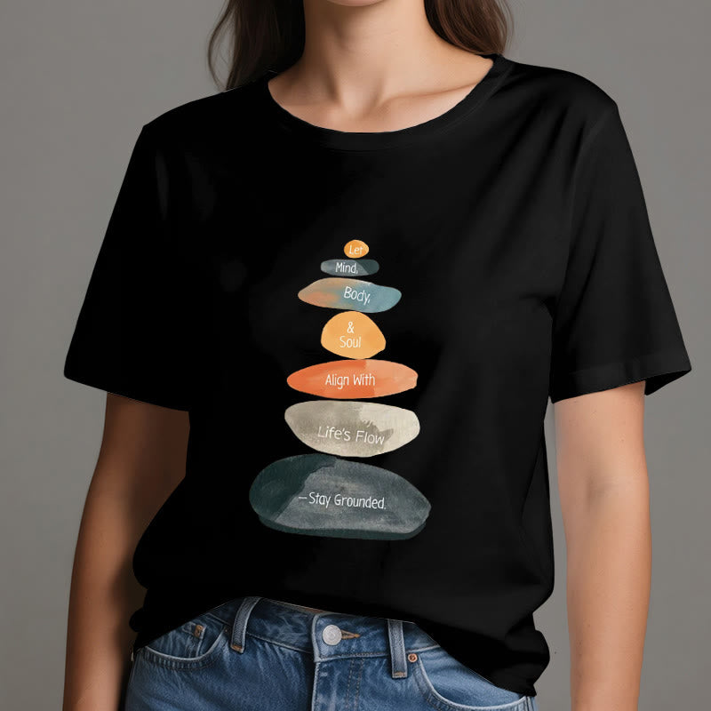 Olivenorma „Stay Grounded“ Leichtes spirituelles Baumwoll-T-Shirt - image 7