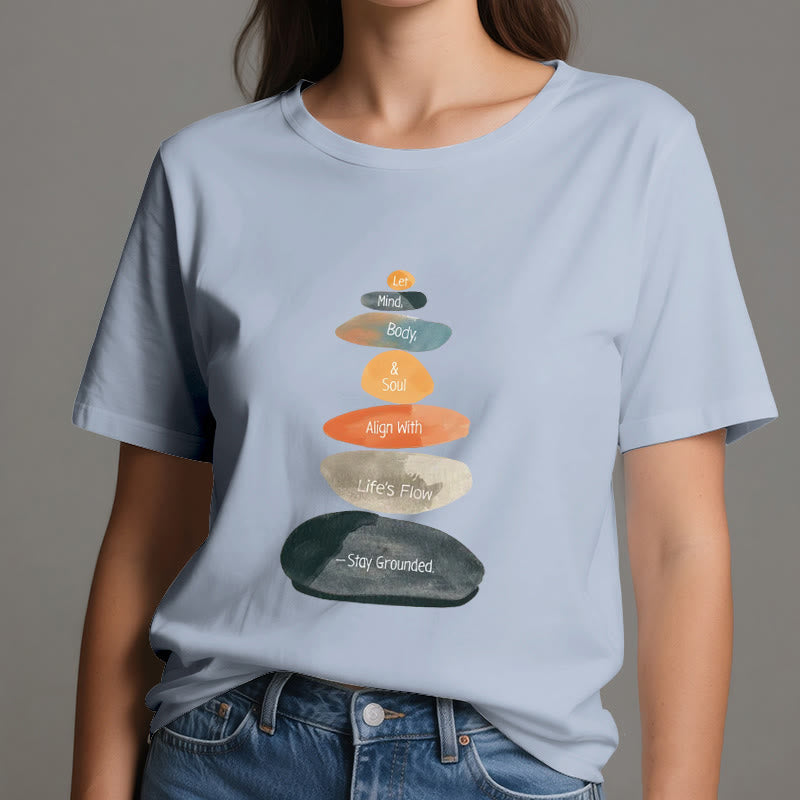 Olivenorma „Stay Grounded“ Leichtes spirituelles Baumwoll-T-Shirt - image 13