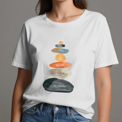 Olivenorma „Stay Grounded“ Leichtes spirituelles Baumwoll-T-Shirt - image 2