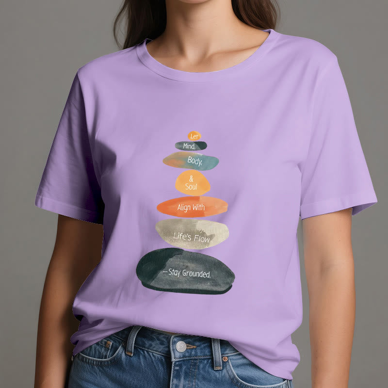 Olivenorma „Stay Grounded“ Leichtes spirituelles Baumwoll-T-Shirt - image 17