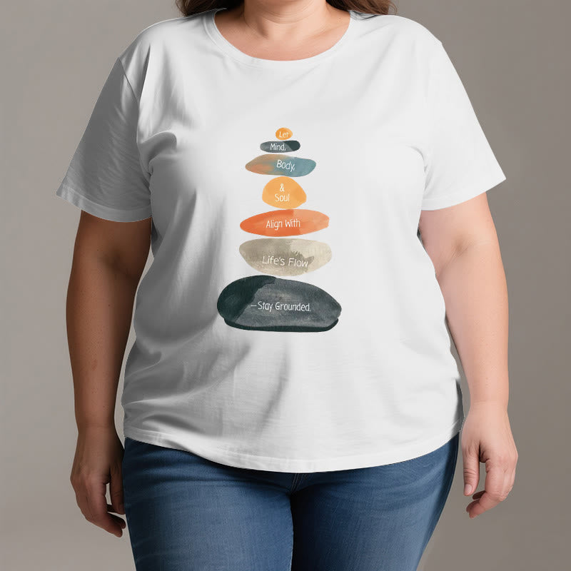 Olivenorma „Stay Grounded“ Leichtes spirituelles Baumwoll-T-Shirt - image 3