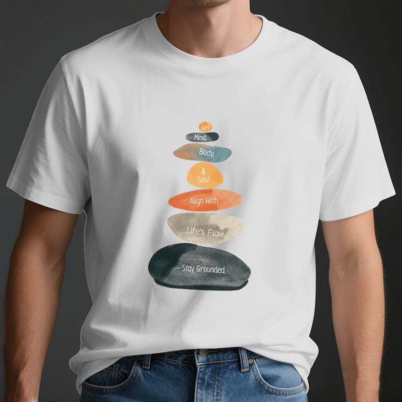 Olivenorma „Stay Grounded“ Leichtes spirituelles Baumwoll-T-Shirt - image 4