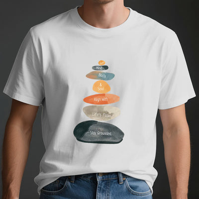 Olivenorma „Stay Grounded“ Leichtes spirituelles Baumwoll-T-Shirt - image 4
