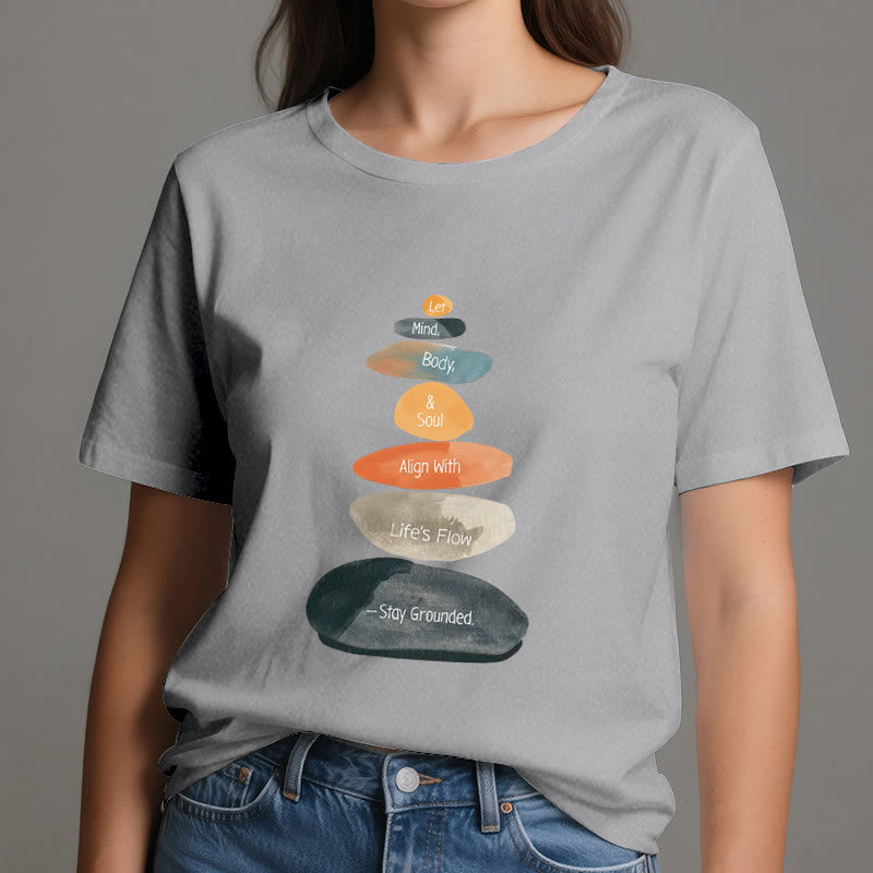 Olivenorma „Stay Grounded“ Leichtes spirituelles Baumwoll-T-Shirt - image 9