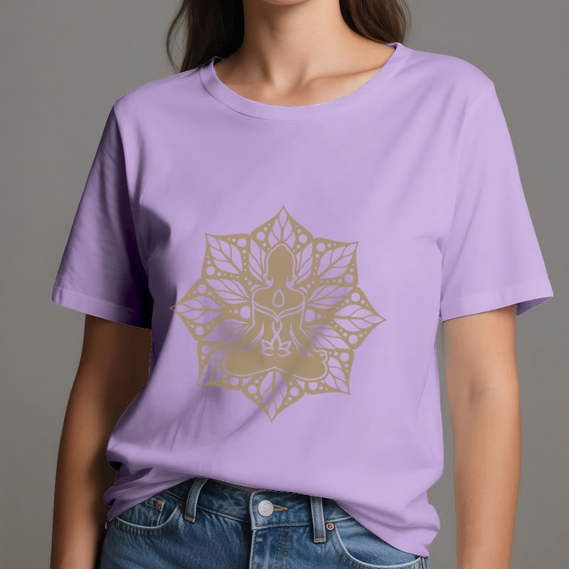 Olivenorma Medela Blumen-Meditations-Yoga-T-Shirt - image 17
