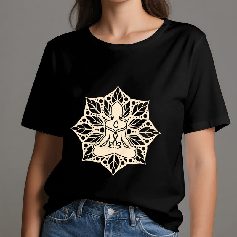 Olivenorma Medela Blumen-Meditations-Yoga-T-Shirt - image 9