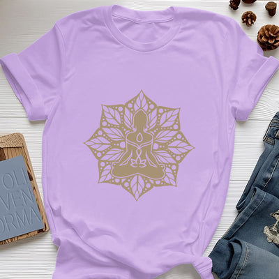 Olivenorma Medela Blumen-Meditations-Yoga-T-Shirt - Lila - 2XL - image 16