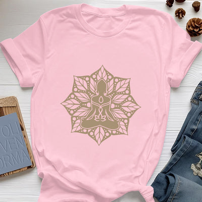 Olivenorma Medela Blumen-Meditations-Yoga-T-Shirt - Rosa - 2XL - image 14