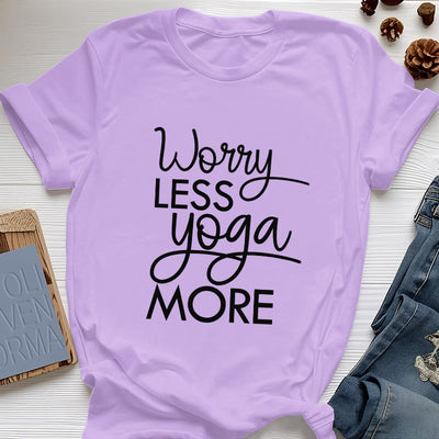 Olivenorma Yoga-T-Shirt mit dem Aufdruck „Worry Less, Yoga More“ - Lila - 2XL - image 16