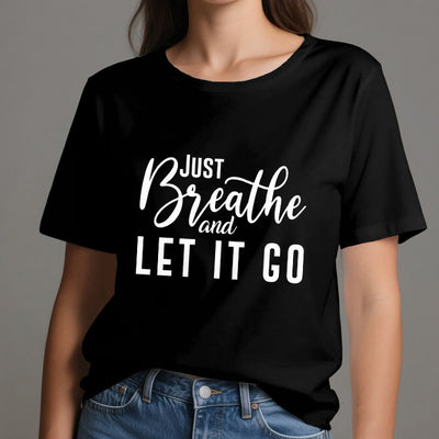 Olivenorma "JUST BREATHE AND LET IT GO" Spirituelles T-Shirt - image 9