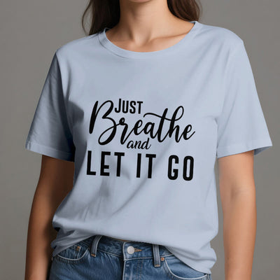 Olivenorma "JUST BREATHE AND LET IT GO" Spirituelles T-Shirt - image 2