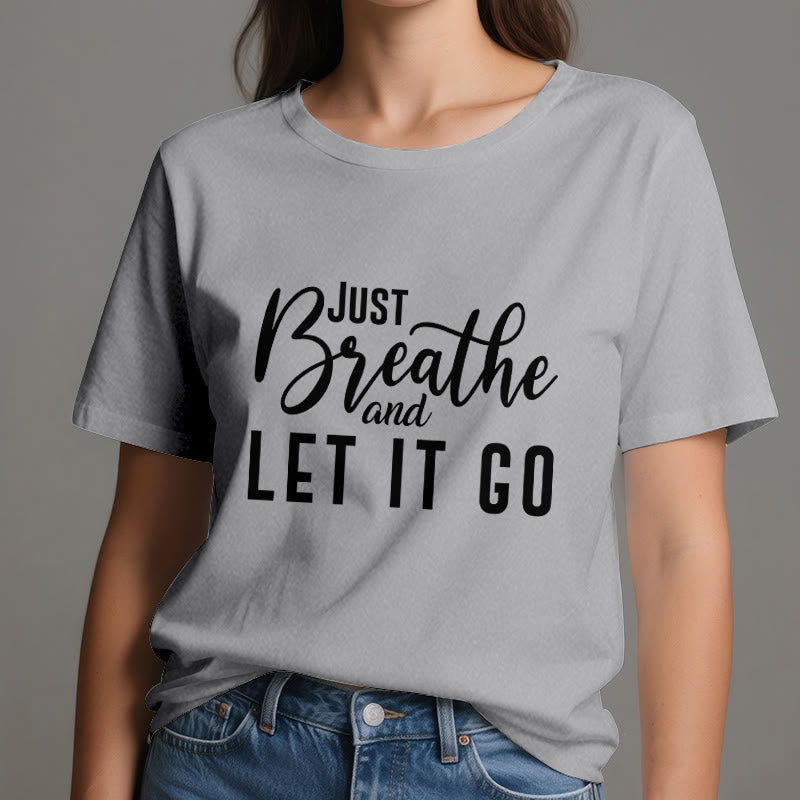 Olivenorma "JUST BREATHE AND LET IT GO" Spirituelles T-Shirt - image 11